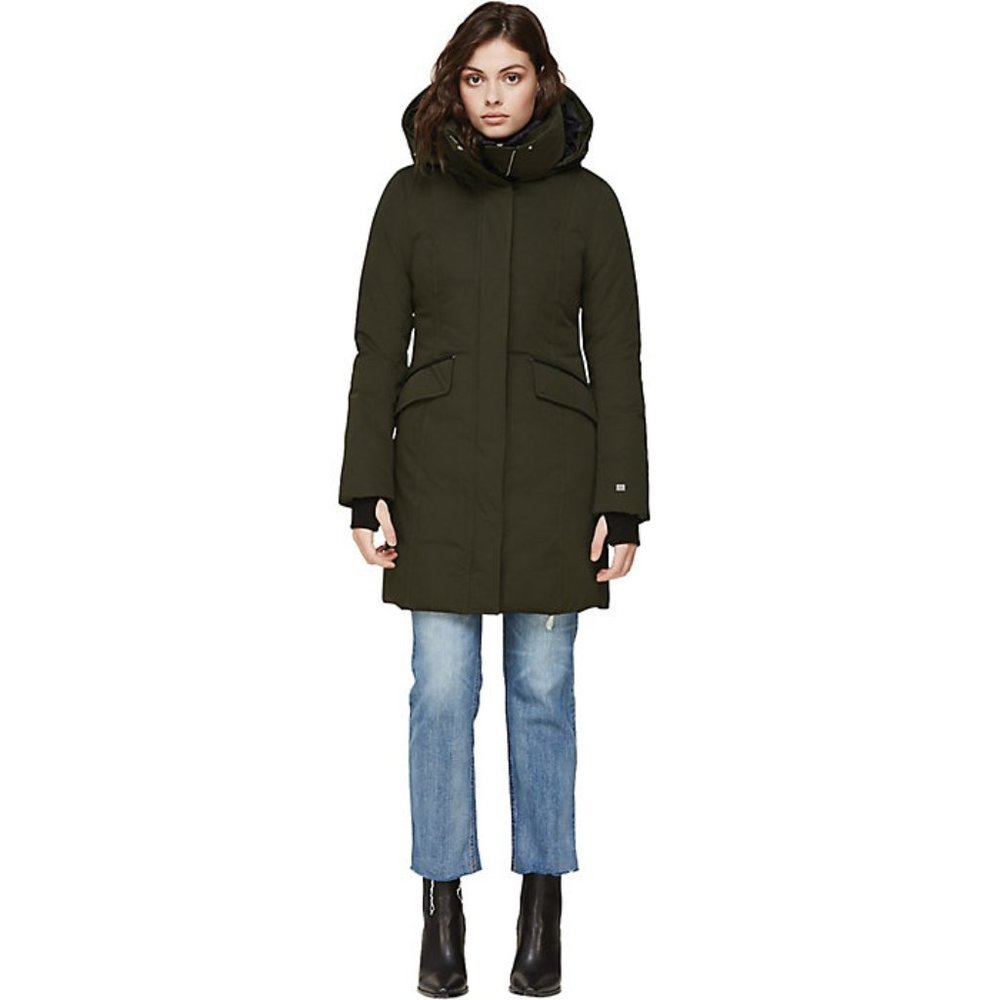Soia Kyo Emele Faux Fur-Trim Puff  Coat - NWT